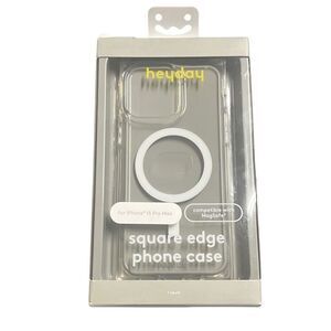 HeyDay Clear iPhone 15 Pro Max Hard Plastic Phone Case Round Edges Magsafe NEW